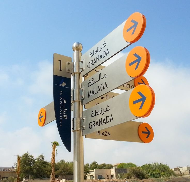 Road signs abu dhabi